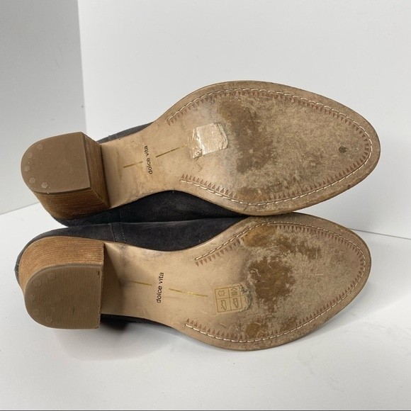 Dolce Vita Jones Cowboy Boots Ankle Suede Heeled Western Bohemian - Picture 7 of 7